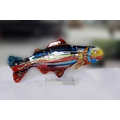 Fish Art Glass Sculpture 18"L x 11"H